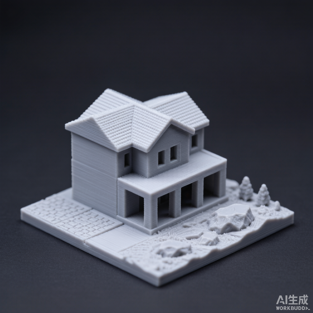 3D-printed architectural model