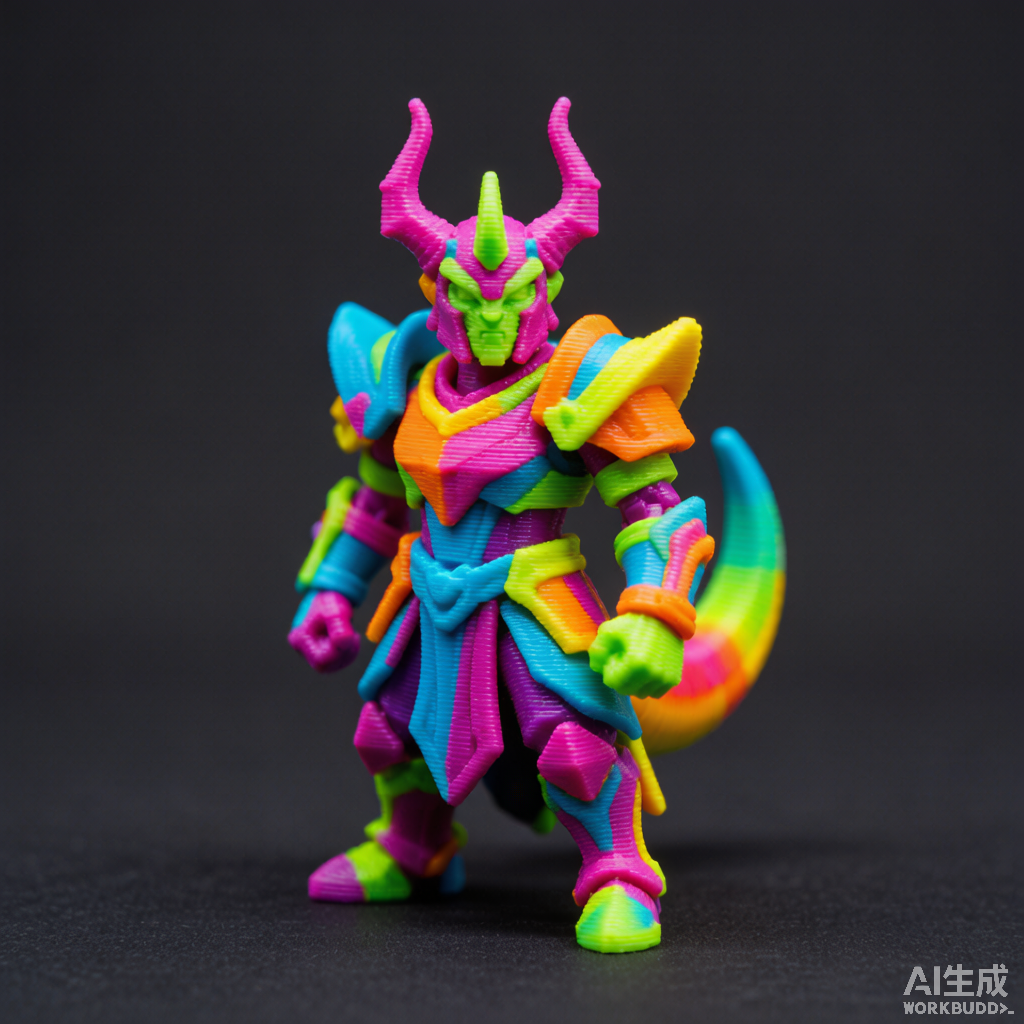3D-printed miniature figurine